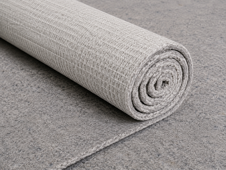 felt + rubber rug pad rolled
